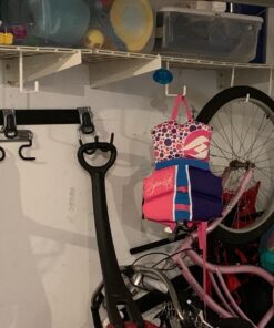 HyLoft 00212 Add-On Storage Hook Accessory for HyLoft Model-540 Ceiling Rack, 4 Count , White 41 81Q13ShVwUL