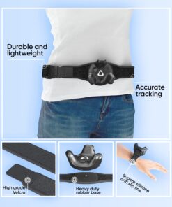 Skywin VR Tracker Belt and Strap Bundle for HTC Vive System Pucks - Adjustable Hand Straps Waist Full-Body Tracking in Virtual Reality (1 2 Straps) 1 Belt 2 Hand Strap Belt & Hand Strap 17 81Q1jYuEvaL