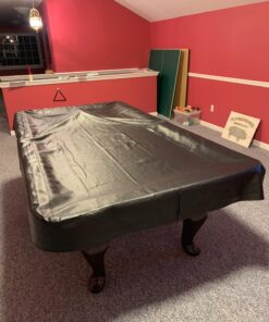 Iszy Billiards Pool Table Cover - Billiard Table Covers for 8 Foot Tables w/ Cotton Backing and Heavy Duty Vinyl - Pool Table Covers for Pets 8FT/Black 26 81Q1vZUjnuL