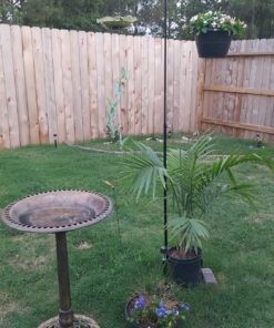 Ashman Shepherds Hook 65 Inch Two Sided Shepherd Hook, 1/2 Inch Thick, Super Strong, Rust Resistant Steel Hook Ideal for Use for Hanging Plant Baskets, Bird Feeders, and Weddings Pack of 1 26 81Q25HTC89L