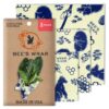 Bee's Wrap Reusable Beeswax Food Wraps Made in the USA, Eco Friendly Beeswax Food Wrap, Sustainable Food Storage Containers, Organic Cotton Food Wraps, Assorted 3 Pack (S, M, L), Bees + Bears Pattern 5 81Q2DCdSAZL