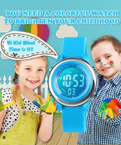 cofuo Kids Digital Sport Waterproof Watch for Girls Boys, Kid Sports Outdoor LED Electrical Watches with Luminous Alarm Stopwatch Child Wristwatch Blue 13 81Q2H6tYu2S