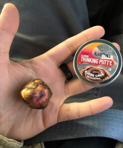 Crazy Aaron's Thinking Putty 2" Mini Tin (.47 oz) Super Lava - Soft Texture, Never Dries Out 28 81Q2m7aONLL