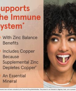 Jarrow Formulas Zinc Balance 15 mg - 100 Servings (Veggie Caps) - Includes Copper - Essential Mineral for Immune System Support - Immune Support Supplement - Gluten Free Zinc Copper Supplement - Vegan 25 81Q3pgNr9gL
