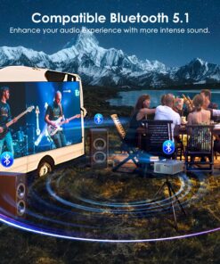4K Support Projector with Wifi and Bluetooth, OWNKNEW Portable Mini Projectors for Outdoor Movies Use, Video Projector Compatible with TV Stick, Laptop, Smartphone, Xbox, PS5 Grey 8 81Q42QDIZfL