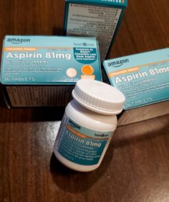 Amazon Basic Care Aspirin 81 mg Pain Reliever (NSAID) Chewable Tablets, Low Dose , Orange Flavor, 108 Count (3 Packs of 36) 36 Count (Pack of 3) 41 81Q4VN60dVL