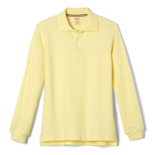 French Toast Boys' Long-Sleeve Pique Polo Shirt 10 Yellow