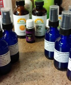 Vivaplex 2 oz Glass Bottles, with Black Fine Mist Sprayers, Cobalt Blue, 12-Count 36 81Q5UtnPYL