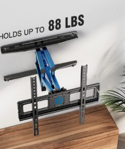 TV Wall Mount Full Motion Articulating Swivel Extension for Most 26-65 Inch Flat Curved TVs with Max VESA 400x400mm up to 88lbs, Wall Mount TV Bracket fits 12,16 inch Wood Stud by Pipishell 33 81Q5iLCfXAL