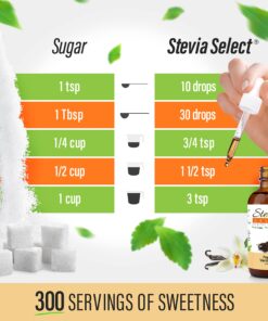 Stevia Select Vanilla Pure Stevia Extract - Liquid Zero Calorie Sweetener - All Natural Liquid Stevia Extract Sweetener Liquid - Keto Sugar Stevia Liquid - Keto Sweetener & Sugar Alternative 2 Oz 2 Fl Oz (Pack of 1) 12 81Q7UMQY2sL 1