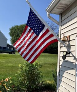 American Flag 3x5-100% Made In USA using Tough, Long Lasting Nylon Built for Outdoor Use, Featuring Embroidered Stars and Sewn Stripes plus Superior Quadruple Stitching on Fly End 3 by 5 Foot 36 81Q8N8OSz0L