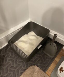 Petmate Scoop N' Hide Cat Litter Scoop with Discreet Litter Scoop Holder, Brushed Nickel 59 81Q8QDo28NL