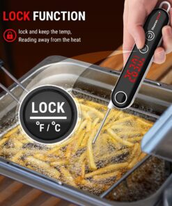 ThermoPro TP18 Ultra Fast Thermocouple Digital Instant Read Meat Thermometer for Grilling BBQ Smoker Kitchen Food Cooking Thermometer for Oil Deep Fry Candy Thermometer 29 81Q8iMzxLTL
