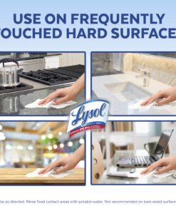 Lysol Disinfectant Wipes Bundle, Multi-Surface Antibacterial Cleaning Wipes, contains x2 Lemon & Lim Blossom, Crisp Linen, Mango & Hibiscus, 80 Count (Pack of 4) 16 81Q8q1SaxL