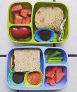 Leakproof, 3 Compartment, Bento Lunch Box, Airtight Food Storage Container (1 Pc) - Blue 49 81Q9EVhXcLL