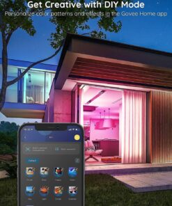 Govee 100ft LED Strip Lights, Bluetooth RGB Christmas LED Lights with App Control, 64 Scenes and Music Sync LED Strip Lighting for Bedroom, Living Room, Kitchen, Party, ETL Listed Adapter 19 81Q9JHFlQaS