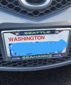 Rico Industries Seattle Seahawks Bling Chrome License Plate Frame with Glitter Accent 6 x 12.25-inches #1 Mom 33 81Q9xoq74zL