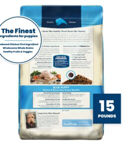 Alternative view of Blue Buffalo Dog Food for Puppies, Life Protection Formula, Natural Chicken & Brown Rice Flavor, Puppy Dry Dog Food, 15 lb Bag 15 Pound (Pack of 1)