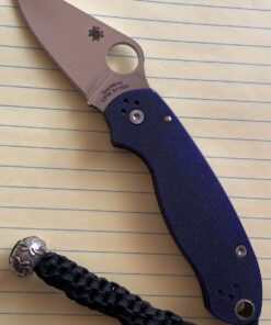 Spyderco - Black Landyard with Silver Round Bead - Box-Weave Pattern - BEAD2LY 5 81QBb3vKlIL