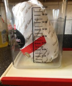 Rubbermaid Commercial Products Plastic Space Saving Square Food Storage Container For Kitchen/Sous Vide/Food Prep, 18 Quart, Clear (FG631800CLR) 18 Qt. 29 81QEGCgsbL