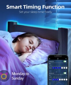 LED Lights for Bedroom, 100ft(2 Rolls of 50ft) LED Strip Lights, Music Sync Color Changing Led Lights with APP & IR Remote Control for Bedroom Room Home Decor Party Festival… 100FT-2rolls 24 81QEtiK9hcL