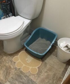 PET MAGASIN Cat Litter Mat (2-Mat Set) - Soft and Durable Pet Litter Mats for Cats, Dogs, and Puppies - One Big (24.5'' x 16.5'') and One Small (15.5'' x 12.5) Medium 30 81QHfqR4JDL