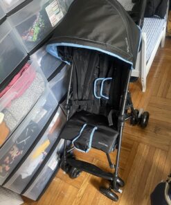 Summer Infant 3Dmini Convenience Stroller, Blue/Black – Lightweight Infant Stroller with Compact Fold, Multi-Position Recline, Canopy Pop Out Sun Visor and More Umbrella for Travel 35 81QID8HaQYL