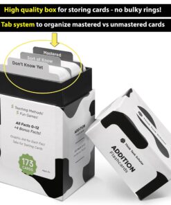 Think Tank Scholar 346 Addition and Subtraction Flash Cards Set (Award Winning) All Facts Color Coded, for Kids in Kindergarten, 1st, 2nd, 3rd Grade Class or Homeschool - Games & Chart Add & Sub Bundle 12 81QIaqOsG8L