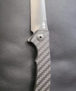 Zero Tolerance 0450CF; Folding Knife with 3.25” DLC-Coated S35VN Stainless Steel Blade, All-Black Carbon Fiber and Titanium Handle Scales, KVT Ball-Bearing Opening, Frame Lock, Pocketclip; 2.45 OZ. 47 81QJ3admeaL