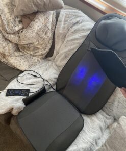 Snailax shiatsu Neck & Back Massager with Heat, Full Back Kneading Shiatsu or Rolling Massage, Massage Chair pad with Height Adjustment, Back Massager for Neck and Shoulder Black SL-233 40 81QJ7fMAjtL