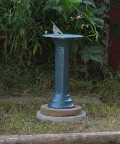 Alternative view of Rome B18 Column Sundial Pedestal Base, Cast Iron with Painted Finish, 20-Inch Height by 9-Inch Width