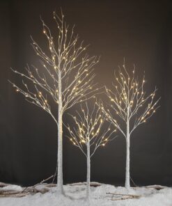 LIGHTSHARE 4 Feet Birch Tree, 48 LED Lights, Warm White, for Home, Festival, Party, and Christmas Decoration, Indoor and Outdoor Use 4 ft 20 81QKKrRS oL