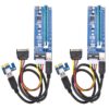 Optimal Shop PCI Express 16x to 1x Powered Riser Adapter Card w/60cm USB 3.0 Extension Cable and 4-Pin MOLEX to SATA Power Cable-GPU Riser Extender Cable-Ethereum Mining ETH (2 Pack 4 Pin) 2 Pack 4 Pin 33 81QLBN8AtsL