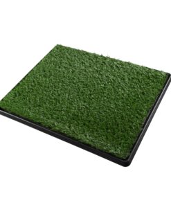 Artificial Grass Puppy Pee Pad for Dogs and Small Pets - 20x25 Reusable 3-Layer Training Potty Pad with Tray - Dog Housebreaking Supplies by PETMAKER Medium 3-Layer System 32 81QLCCD917L
