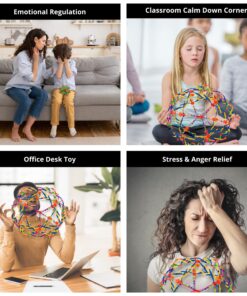 4E's Novelty Expandable Breathing Ball Sphere (4 Pack) Toy for Kids Stress Reliever Fidget Toys Colors May Vary for Yoga Anxiety Relaxation Expands from 5.6" to 12" 11 81QLDEQIPuL