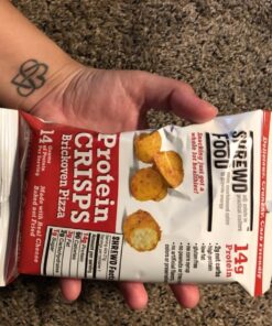 Shrewd Food Protein Puffs, Low Carb Cheese Pizza Puffs, High Protein Crunch, Keto Friendly Snack, Savory Protein Chip, 14g Protein Per Serving, 2g Carbs, Brick Oven Pizza, 8 Pack 31 81QLTGjSJkL