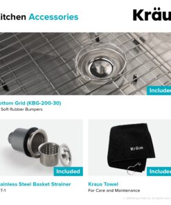 Kraus KHF200-30 Standart PRO Kitchen Stainless Steel Sink, 30 Inch Round Apron Single Bowl Rounded Apronfront 39 81QMdLyopqL