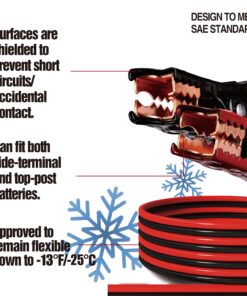 CARTMAN 4 Gauge 20 Feet Jumper Cables Automotive Booster Cables with Carry Bag for Car SUV and Pickup Trucks 20-Feet (4-Gauge) 29 81QNfDFcvKL