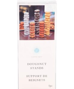 Darice Victoria Lynn Clear, 5 Piece Set with Two 10” and Three 15 Display Treats at Weddings, Showers and Other Ev Acrylic Donut Stands 25 81QO5dxM1fL