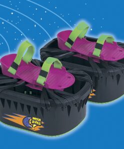 Moon Shoes Bouncy Shoes, Mini Trampolines for Your Feet, One Size, Black, New and Improved, Bounce Your Way to Fun, Very Durable, No Tool Assembly, Athletic Development, up to 130 lbs 15 81QODULkaKL