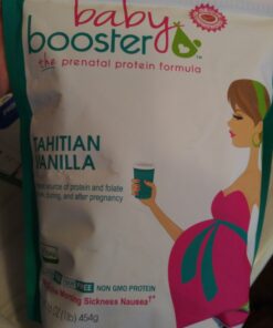 Baby Booster Tahitian Vanilla Prenatal Vitamin Supplement and Protein Shake, Caffeine Free, All Natural, Vegetarian DHA, High Protein, Methyl Folate, B Vitamins, Great for Morning Sickness, 1 lb 24 81QOrlajz L