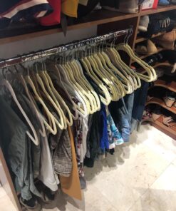 TECHZOO 50 Pack New Premium Quality Velvet Hangers Ultra Thin Non Slip Adult Felt Space Saving Hangers for Closet Heavy Duty Coat Pants Jackets Dress Hangers 360° Swivel Hook Hold Upto 10 lbs Ivory 39 81QPaNFiw1L