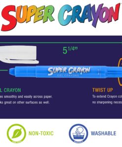 U.S. Art Supply Super Crayons Set of 36 Colors - Smooth Easy Glide Gel Crayons - Bright, Blendable and Washable 31 81QQ7wD3u4L