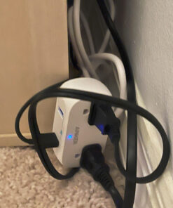 Anker Extension Cord,Mini Power Strip with USB Ports ,2 Outlets and 2 USB-A Ports, Flat Plug, 5 ft Extension Cord, Safety System for Travel, Desk, and Home Office, TUV Listed White-Round Extension Cord 46 81QRiXU7gCL