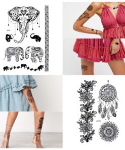 Pinkiou Face Tattoo Sticker gold temporary face tattoos for Women Girls Make Up Dancer Costume Parties, Shimmer Glitter Metallic facial art stickers (18-0067) 18-0067 37 81QRsf4FmjL