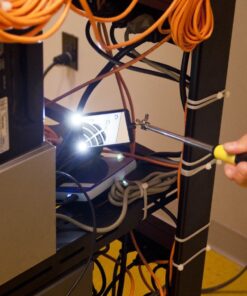 Alternative view of General Tools 80560 Telescoping LED Lighted Inspection Mirror, 360 Swivel for Extra Viewing 33 inches Rectangular LED