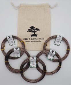 Alternative view of Anodized Aluminum Bonsai Training Wire 5-Size Starter Set with Canvas Bag - 1.0mm, 1.5mm, 2.0mm, 2.5mm, 3.0mm (147 feet total) - Choose Your Color (5 Sizes, Brown) 5 Sizes