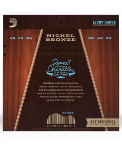 D'Addario Guitar Strings - Acoustic Guitar Strings - Nickel Bronze - For 6 String Guitar - Natural, Clear, & Focused Tone - NB1253 - Light, 12-53 Guitar String 8 81QUpq52HTL