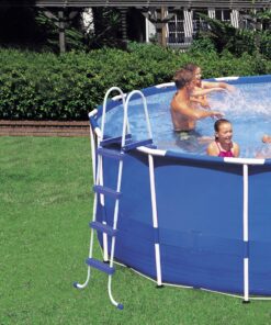 Intex 18ft X 48in Metal Frame Pool Set with Filter Pump, Ladder, Ground Cloth & Pool Cover 18-Feet by 48-inch 22 81QVF4qQI1L