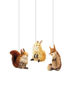 GALLERIE II Fox Squirrel Hare Christmas Xmas Ornament A/3 Multi